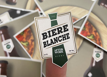 étiquette adhésive en PP argent