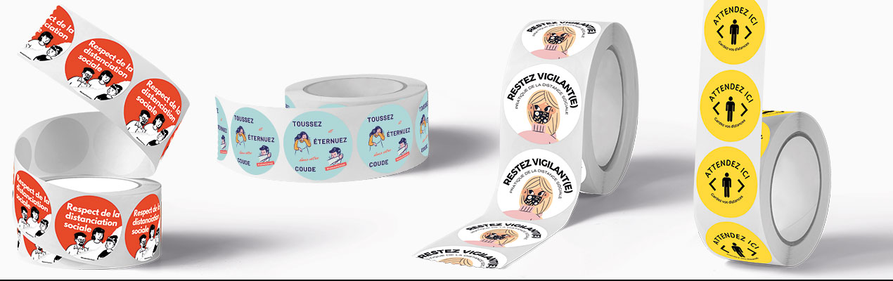 Etiquettes adhésives pour cosmetiques et parfums