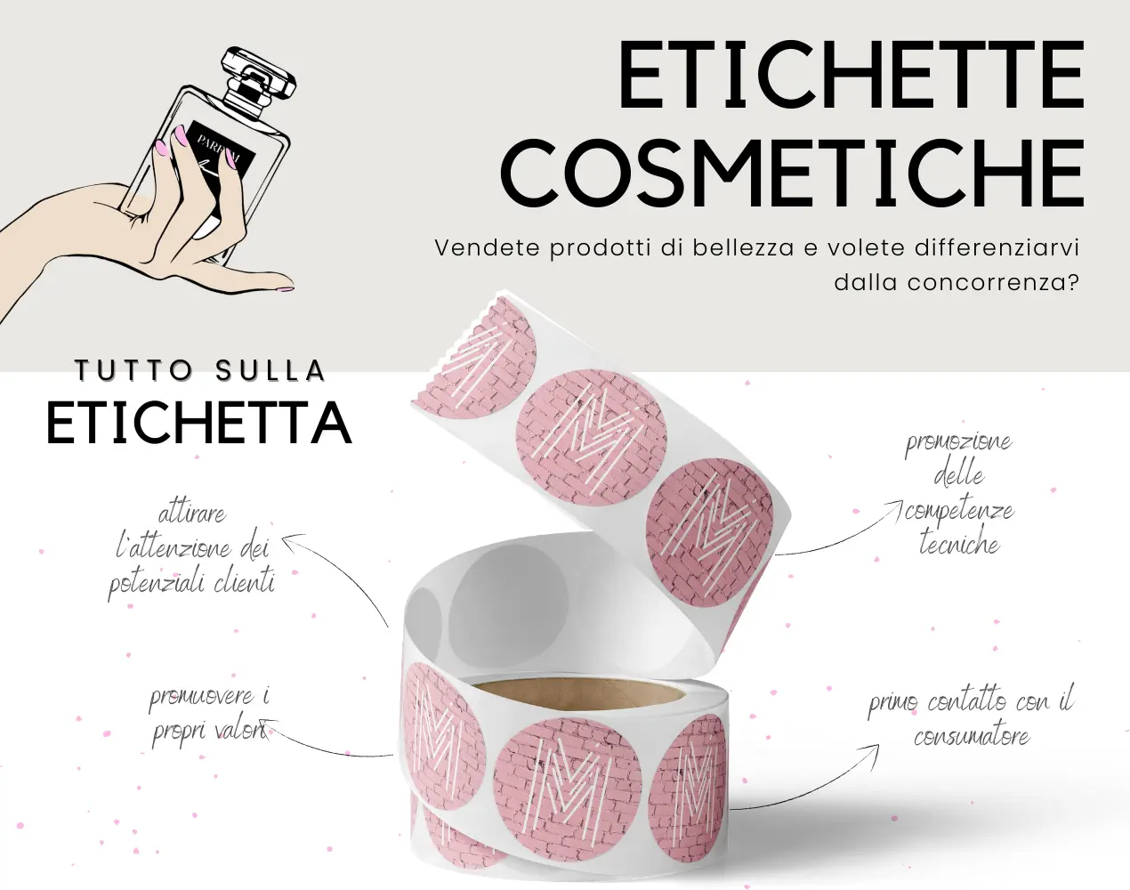 Etichette adesive per cosmetici 